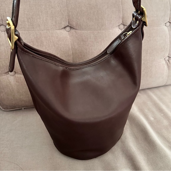 XL Vintage Coach Duffle Feed Sac 9085 Travel Bag, Weekender, mahogany - Picture 6 of 10